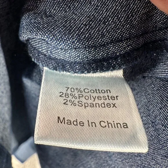 Tuckernuck Blue Denim Royal Maxi Shirt Dress size M Medium NWT - Picture 8 of 10